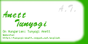 anett tunyogi business card